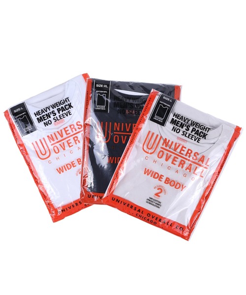 UNIVERSAL OVERALL(ユニバーサルオーバーオール)の「UNIVERSALOVERALL 2PパックワイドヘビーウェイトノースリーブTEE(Tシャツ/カットソー・メンズ・ホワイト/グレー/ブラック・S/XL/M/L)」の6枚目の写真