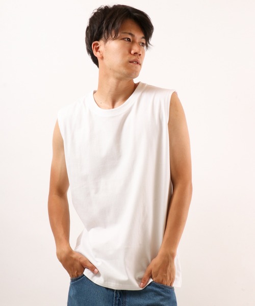 UNIVERSAL OVERALL(ユニバーサルオーバーオール)の「UNIVERSALOVERALL 2PパックワイドヘビーウェイトノースリーブTEE(Tシャツ/カットソー・メンズ・ホワイト/グレー/ブラック・S/XL/M/L)」の10枚目の写真