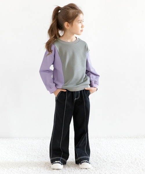 Bee des Bee（ビーデスビー）の「バイカラートップス（Tシャツ/カットソー・キッズ・グレー系/ブラック系/ホワイト×ブルー・120cm/130cm/150cm/110cm/140cm/100cm）」の6枚目の写真