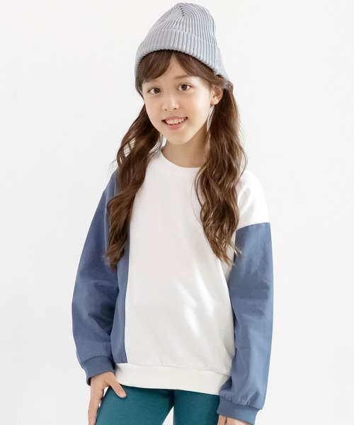 Bee des Bee（ビーデスビー）の「バイカラートップス（Tシャツ/カットソー・キッズ・グレー系/ブラック系/ホワイト×ブルー・120cm/130cm/150cm/110cm/140cm/100cm）」の11枚目の写真