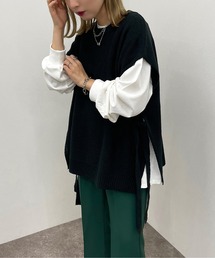 apres jour mignon | サイドリボンニットベスト【ZOZOTOWN限定アイテム】(ベスト)