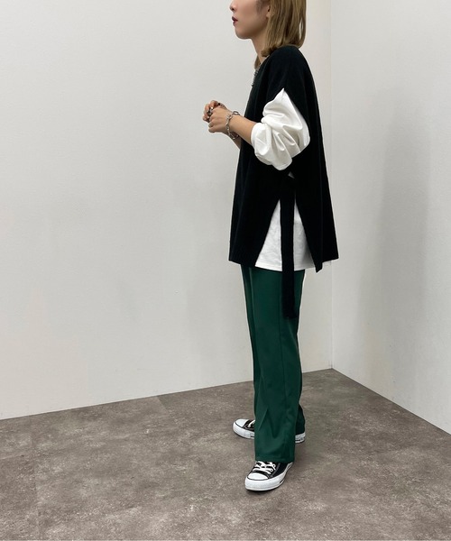 apres jour mignon（アプレジュールミニョン）の「サイドリボンニットベスト【ZOZOTOWN限定アイテム】（ベスト・レディース・ブラック/ライトベージュ/アイボリー・X-LARGE/フリー）」の17枚目の写真