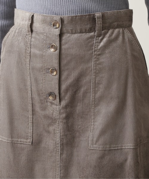 NATURAL BEAUTY BASIC（ナチュラルビューティーベーシック）の「フロントボタンコーデュロイスカート（スカート・レディース・グレー/オレンジ・SMALL/X-SMALL/MEDIUM）」の10枚目の写真