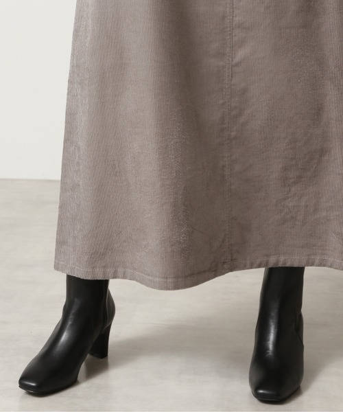 NATURAL BEAUTY BASIC（ナチュラルビューティーベーシック）の「フロントボタンコーデュロイスカート（スカート・レディース・グレー/オレンジ・SMALL/X-SMALL/MEDIUM）」の12枚目の写真