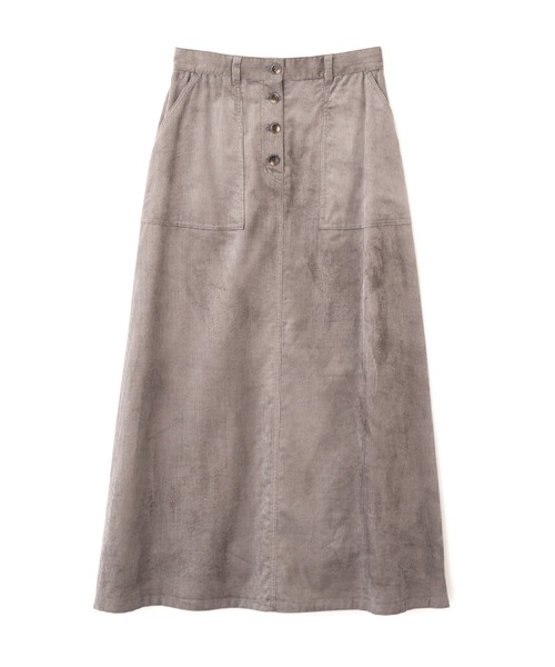 NATURAL BEAUTY BASIC（ナチュラルビューティーベーシック）の「フロントボタンコーデュロイスカート（スカート・レディース・グレー/オレンジ・SMALL/X-SMALL/MEDIUM）」の14枚目の写真