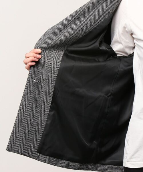 atmos pink（アトモスピンク）の「atmos pink クラシック チェックジャケット（テーラードジャケット・レディース・ブラウン/グレー・FREE）」の3枚目の写真