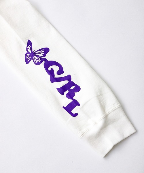 X-girl(エックスガール)の「FLOWERS LOGO L/S TEE(Tシャツ/カットソー・レディース・ベージュ/ホワイト/チャコール・S/XL/M/L)」の9枚目の写真