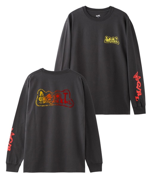 X-girl(エックスガール)の「FLOWERS LOGO L/S TEE(Tシャツ/カットソー・レディース・ベージュ/ホワイト/チャコール・S/XL/M/L)」の14枚目の写真