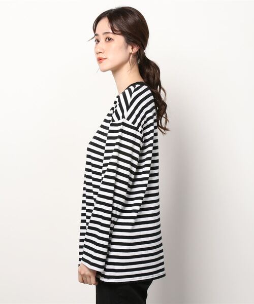 Figments(フィグメンツ)の「ボーダーロンT(Tシャツ/カットソー・レディース・ホワイト/ブルー・FREE)」の17枚目の写真