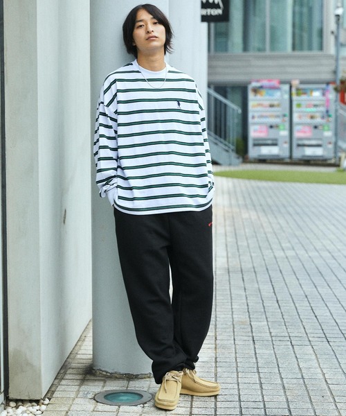 Mark Gonzales(マーク・ゴンザレス)の「Mark Gonzales/マークゴンザレス MONO-MART別注 アーチロゴ刺繍 裏起毛 バルーンスウェットパンツ(スウェットパンツ・メンズ・グリーン/杢グレー/ダークネイビー/ブルー/ブラック/ダークベージュ・M/L)」の7枚目の写真