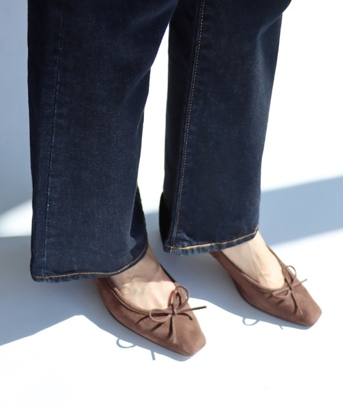 SLOBE IENA（スローブイエナ）の「《追加》SLOBE IENA スクエアバレエシューズ◆（バレエシューズ・レディース・ブラウン/ブラック・23cm/22.5cm/24cm/23.5cm/24.5cm）」の7枚目の写真