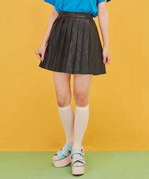 PUNYUS | エコレザープリ－ツミニスカ－ト(スカート)