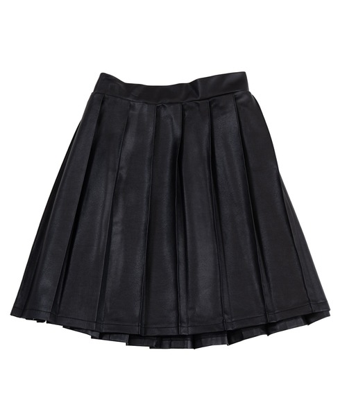 PUNYUS（プニュズ）の「合皮プリーツミニスカート（スカート・レディース・オフホワイト/ブラック/ダークオレンジ・3/1/4/2）」の5枚目の写真