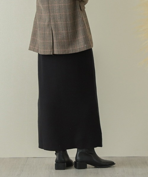 La-gemme（ラジェム）の「スリットタイトニットスカート（スカート・レディース・グレー/ブラック/ブラウン・M/L）」の17枚目の写真