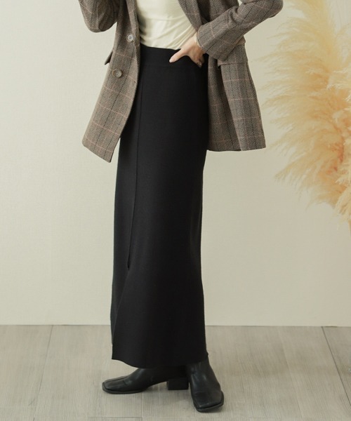 La-gemme（ラジェム）の「スリットタイトニットスカート（スカート・レディース・グレー/ブラック/ブラウン・M/L）」の10枚目の写真