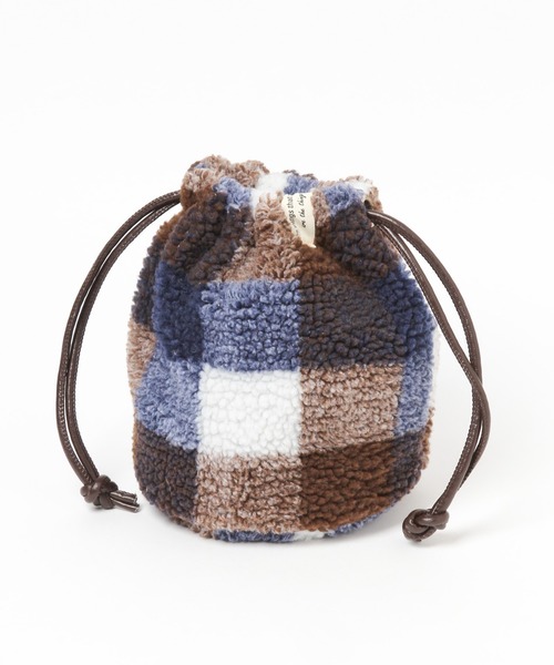 Heather(ヘザー)の「ボア巾着BAG 254982(ハンドバッグ・レディース・ブラウン系/ベージュ系・ONE SIZE)」の2枚目の写真
