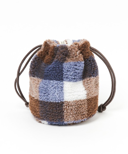 Heather(ヘザー)の「ボア巾着BAG 254982(ハンドバッグ・レディース・ブラウン系/ベージュ系・ONE SIZE)」の9枚目の写真