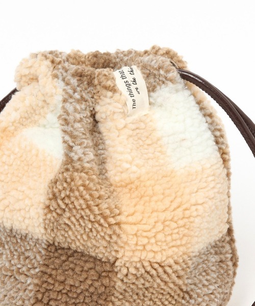 Heather(ヘザー)の「ボア巾着BAG 254982(ハンドバッグ・レディース・ブラウン系/ベージュ系・ONE SIZE)」の14枚目の写真