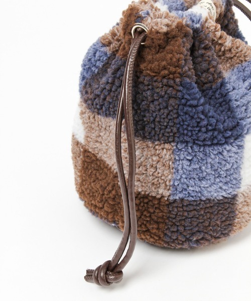 Heather(ヘザー)の「ボア巾着BAG 254982(ハンドバッグ・レディース・ブラウン系/ベージュ系・ONE SIZE)」の6枚目の写真