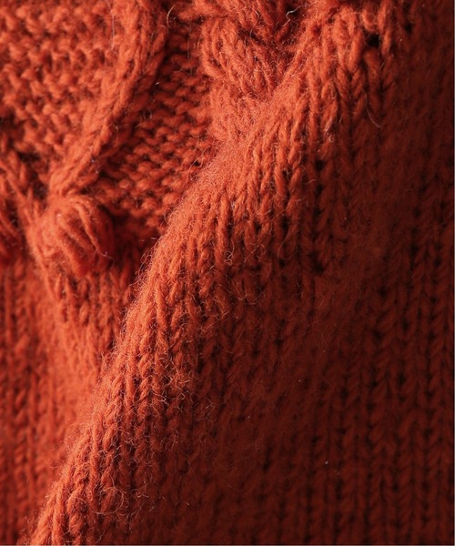 JOURNAL STANDARD relume（ジャーナルスタンダード　レリューム）の「求心ケーブルプルオーバー（ニット/セーター・レディース・アイボリー/オレンジ・FREE）」の6枚目の写真