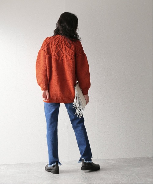 JOURNAL STANDARD relume（ジャーナルスタンダード　レリューム）の「求心ケーブルプルオーバー（ニット/セーター・レディース・アイボリー/オレンジ・FREE）」の11枚目の写真