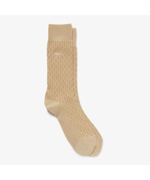 LACOSTE（ラコステ）の「リンクスニットソックス（ソックス/靴下・メンズ・ベージュ/ネイビー/グレー・27.0cm）」の3枚目の写真