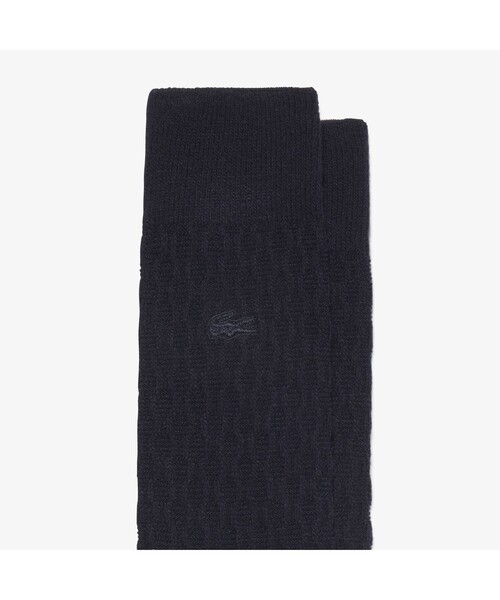 LACOSTE（ラコステ）の「リンクスニットソックス（ソックス/靴下・メンズ・ベージュ/ネイビー/グレー・27.0cm）」の5枚目の写真