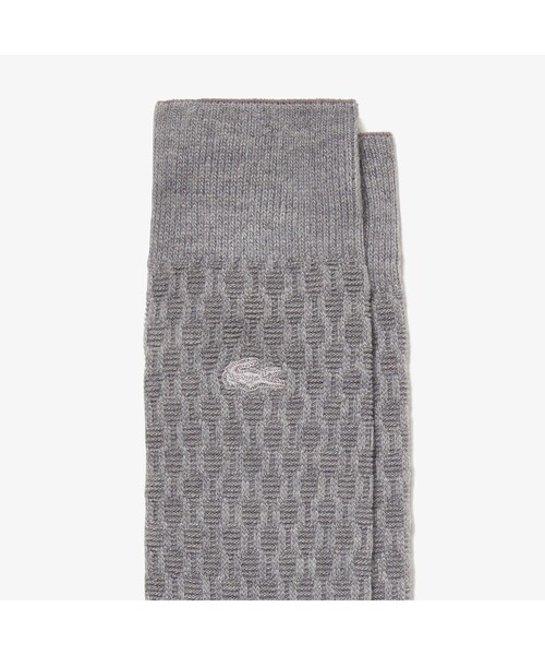 LACOSTE（ラコステ）の「リンクスニットソックス（ソックス/靴下・メンズ・ベージュ/ネイビー/グレー・27.0cm）」の4枚目の写真
