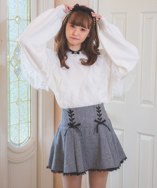 ROJITA(ロジータ)の「Wレースアップスカパン(その他パンツ・レディース・グレー/ブラック・FREE)」の3枚目の写真