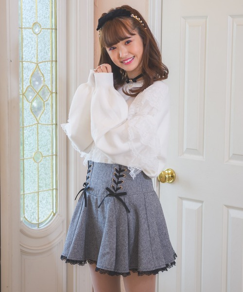 ROJITA(ロジータ)の「Wレースアップスカパン(その他パンツ・レディース・グレー/ブラック・FREE)」の5枚目の写真