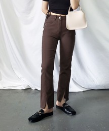 裾スリットストレッチスキニーデニムパンツ《NEWカラー追加! 》