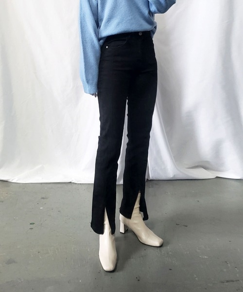 me+em select(ミームセレクト)の「裾スリットストレッチスキニーデニムパンツ《NEWカラー追加! 》(デニムパンツ・レディース・ブラック/ブルー/ブラウン/ホワイト・MEDIUM/LARGE/X-LARGE/SMALL)」の22枚目の写真