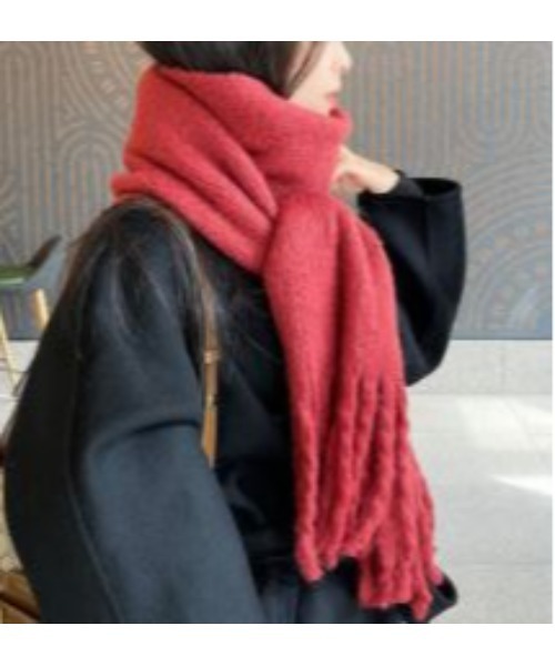 MAISON BREEZE(メゾンブリーズ)の「【MAISON BREEZE】ソフトタッチリブマフラー SCCH44(マフラー・レディース・ホワイト/ダークブラウン/ベージュ/グレー/カーキ/オレンジ/キャメル/レッド・FREE)」の7枚目の写真