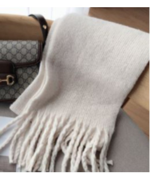 MAISON BREEZE(メゾンブリーズ)の「【MAISON BREEZE】ソフトタッチリブマフラー SCCH44(マフラー・レディース・ホワイト/ダークブラウン/ベージュ/グレー/カーキ/オレンジ/キャメル/レッド・FREE)」の2枚目の写真