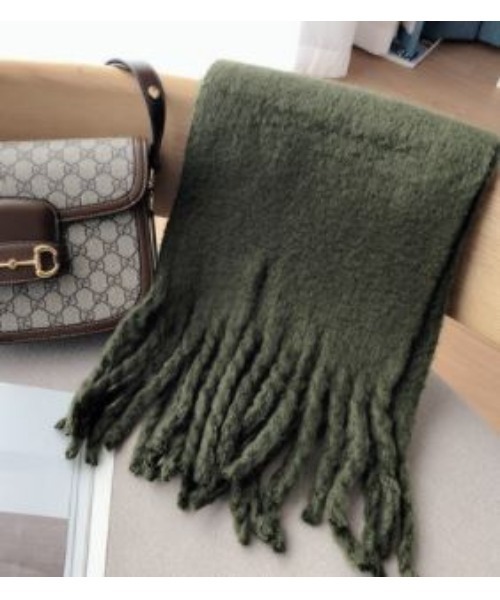 MAISON BREEZE(メゾンブリーズ)の「【MAISON BREEZE】ソフトタッチリブマフラー SCCH44(マフラー・レディース・ホワイト/ダークブラウン/ベージュ/グレー/カーキ/オレンジ/キャメル/レッド・FREE)」の5枚目の写真