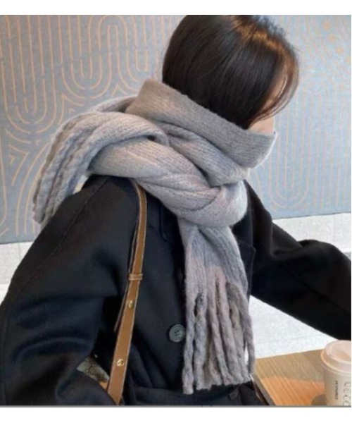 MAISON BREEZE(メゾンブリーズ)の「【MAISON BREEZE】ソフトタッチリブマフラー SCCH44(マフラー・レディース・ホワイト/ダークブラウン/ベージュ/グレー/カーキ/オレンジ/キャメル/レッド・FREE)」の10枚目の写真