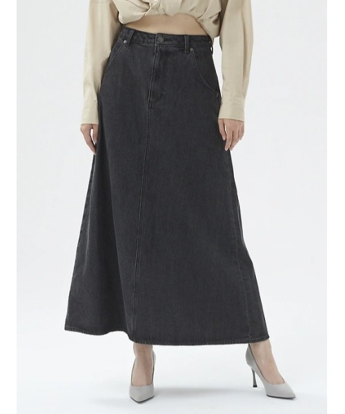 GAP（ギャップ）の「Aライン デニム マキシスカート（デニムスカート・レディース・ブラック・0/2/4/6/00/000/8/10）」の5枚目の写真