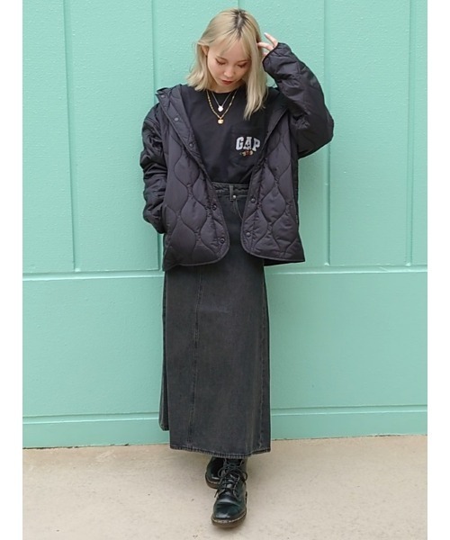 GAP（ギャップ）の「Aライン デニム マキシスカート（デニムスカート・レディース・ブラック・0/2/4/6/00/000/8/10）」の12枚目の写真