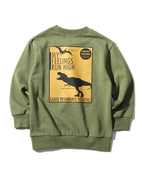 THE SHOP TK （ザ ショップ ティーケー ）の「◆【140cmまで】恐竜プリントウラケプルオーバー（スウェット・キッズ・ブラック/ベージュ/カーキ/ブルー・11/10/12/14/13）」の8枚目の写真