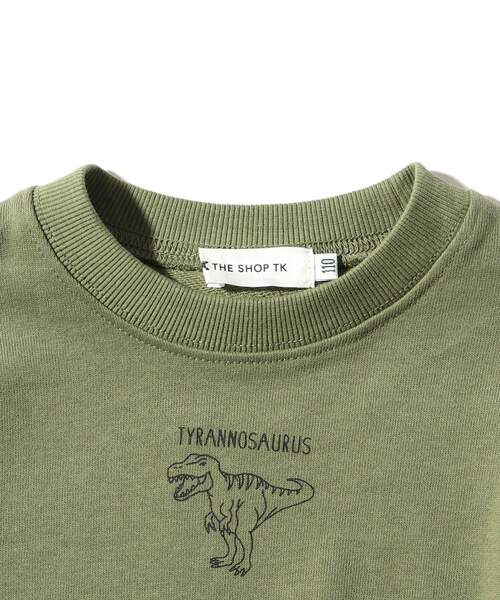 THE SHOP TK （ザ ショップ ティーケー ）の「◆【140cmまで】恐竜プリントウラケプルオーバー（スウェット・キッズ・ブラック/ベージュ/カーキ/ブルー・11/10/12/14/13）」の9枚目の写真