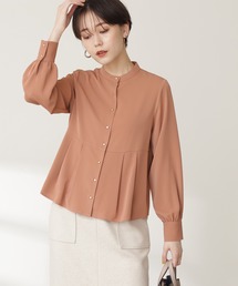 N.（N. Natural Beauty Basic） | ◆ゴールドボタンペプラムブラウス(シャツ/ブラウス)