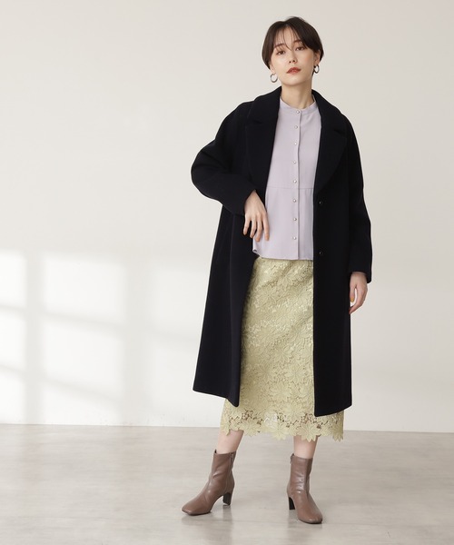 N.（N. Natural Beauty Basic）（エヌエヌナチュラルビューティーベーシック）の「◆ゴールドボタンペプラムブラウス（シャツ/ブラウス・レディース・パープル/オフホワイト/オレンジ・MEDIUM）」の5枚目の写真