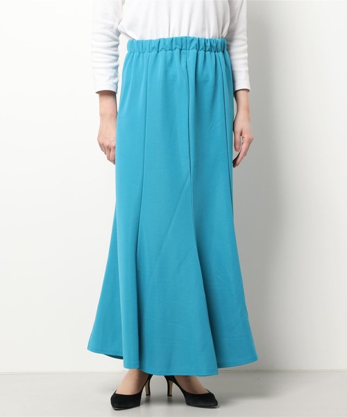 LAVEANGE(ラビアンジェ)の「マーメイドロングスカート(スカート・レディース・ライトブルー/ブラック/パープル/イエロー/ライトグリーン・LL/3L/S/M/L)」の8枚目の写真