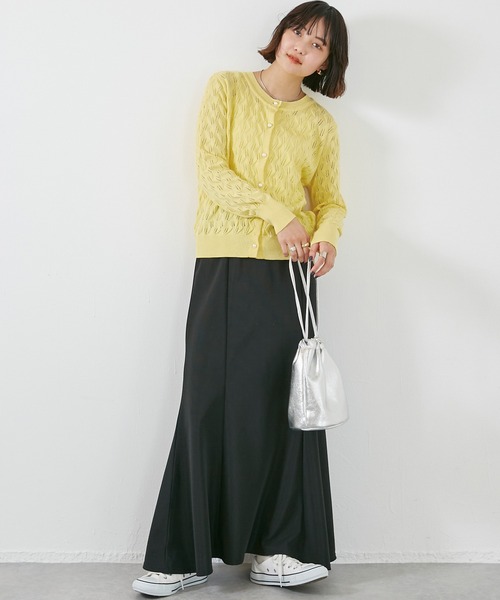 LAVEANGE(ラビアンジェ)の「マーメイドロングスカート(スカート・レディース・ライトブルー/ブラック/パープル/イエロー/ライトグリーン・LL/3L/S/M/L)」の13枚目の写真