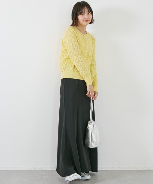 LAVEANGE(ラビアンジェ)の「マーメイドロングスカート(スカート・レディース・ライトブルー/ブラック/パープル/イエロー/ライトグリーン・LL/3L/S/M/L)」の14枚目の写真