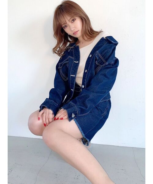 フロントボタンミニスカート【セットアップ着用可能】
