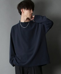 SITRY | Cut georgette wide mock neck pullover/カット ジョーゼット ワイドモックネック プルオーバー(Tシャツ/カットソー)