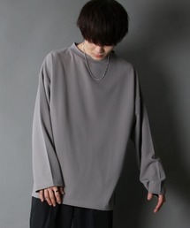 SITRY | Cut georgette wide mock neck pullover/カット ジョーゼット ワイドモックネック プルオーバー(Tシャツ/カットソー)