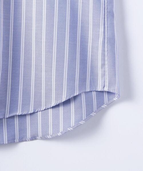 green label relaxing（グリーンレーベルリラクシング）の「オックス ストライプ バンドカラー 長袖 シャツ -防シワ-（シャツ/ブラウス・メンズ・オリーブ/ネイビー/ベージュ・L/XL/S/M）」の15枚目の写真