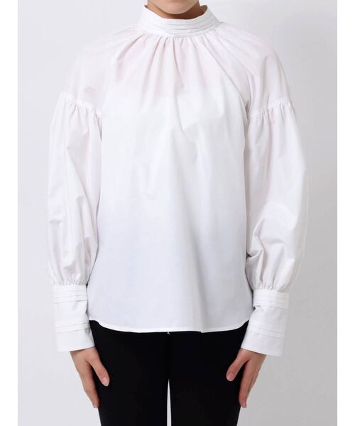 LAGUNAMOON（ラグナムーン）の「デザインピンタックボリュームスリーブブラウス（シャツ/ブラウス・レディース・ホワイト/ミント/ベージュ・FREE）」の4枚目の写真